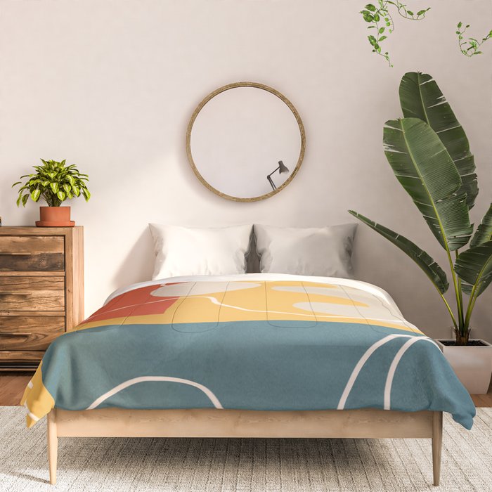 Minimal Colorful Abstract Shapes 7 Comforter Gallery Image 3