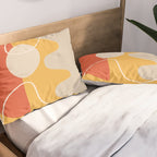 Minimal Colorful Abstract Shapes 7 Pillow Sham Gallery Image 2