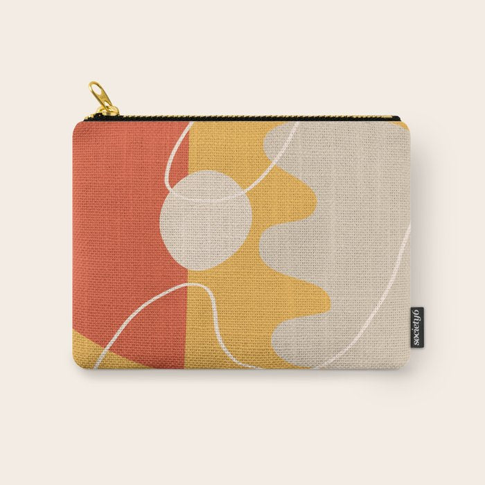 Minimal Colorful Abstract Shapes 7 Carry All Pouch Gallery Image 1