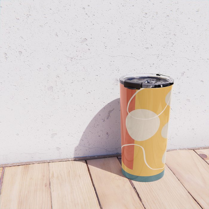 Minimal Colorful Abstract Shapes 7 Travel Mug Gallery Image 4