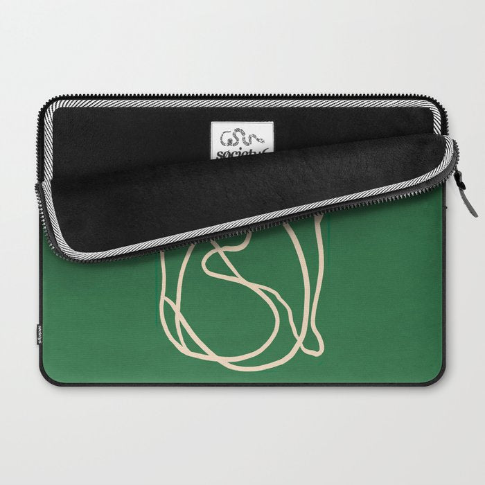 Abstract Line Art Cat 10 Laptop Sleeve Gallery Image 2