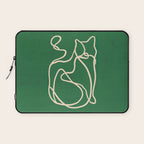 Abstract Line Art Cat 10 Laptop Sleeve Gallery Image 1