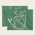 Abstract Line Art Cat 10 Placemat Gallery Image 1