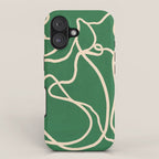 Abstract Line Art Cat 10 iPhone Case Gallery Image 1