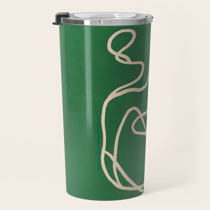 Abstract Line Art Cat 10 Travel Mug Gallery Image 3