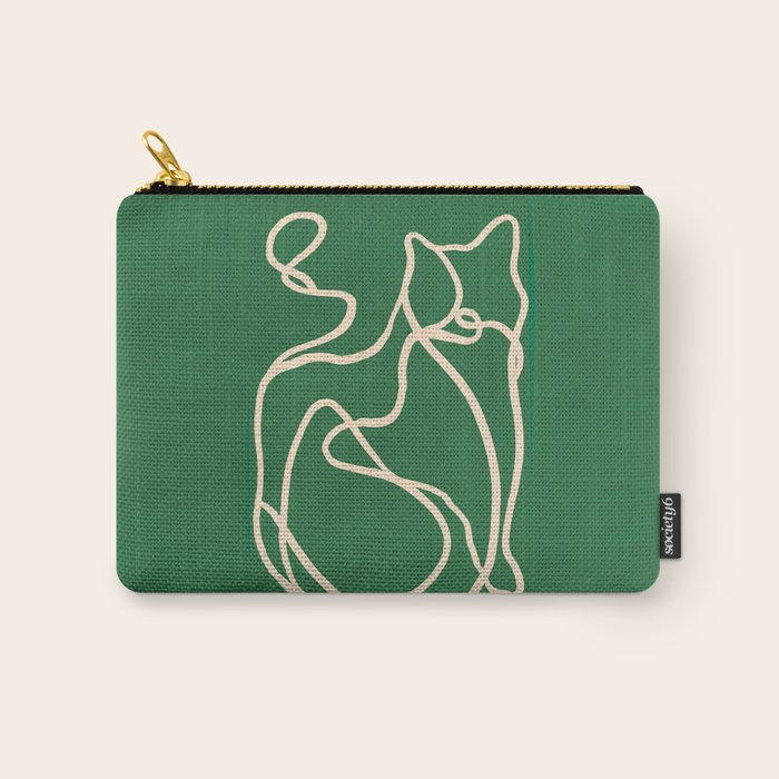 Abstract Line Art Cat 10 Carry All Pouch Gallery Image 1