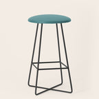 Tropical Teal Solid Color Stool Gallery Image 1
