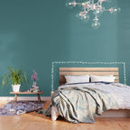 Tropical Teal Solid Color Wallpaper Gallery Image 3