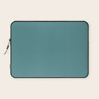 Tropical Teal Solid Color Laptop Sleeve Gallery Image 1
