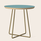 Tropical Teal Solid Color Side Table Gallery Image 1