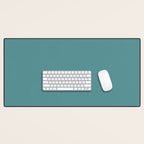 Tropical Teal Solid Color Desk Mat Gallery Image 1