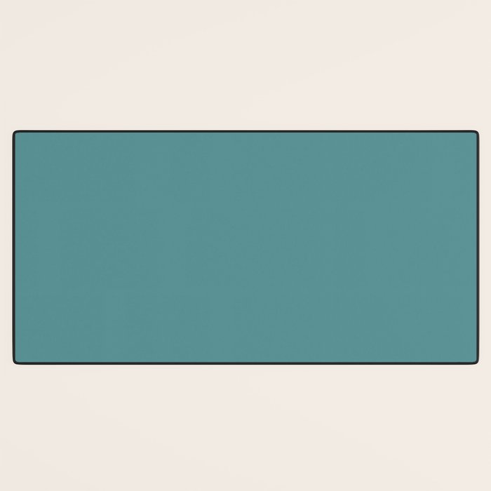 Tropical Teal Solid Color Desk Mat Gallery Image 3