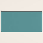 Tropical Teal Solid Color Desk Mat Gallery Image 3