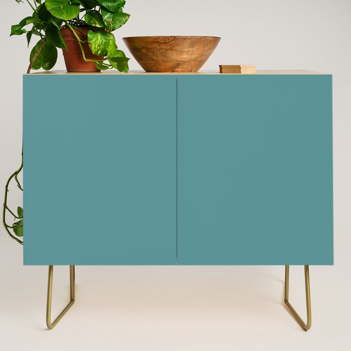 Tropical Teal Solid Color Credenza Gallery Image 1