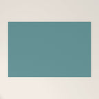 Tropical Teal Solid Color Welcome Mat Gallery Image 1