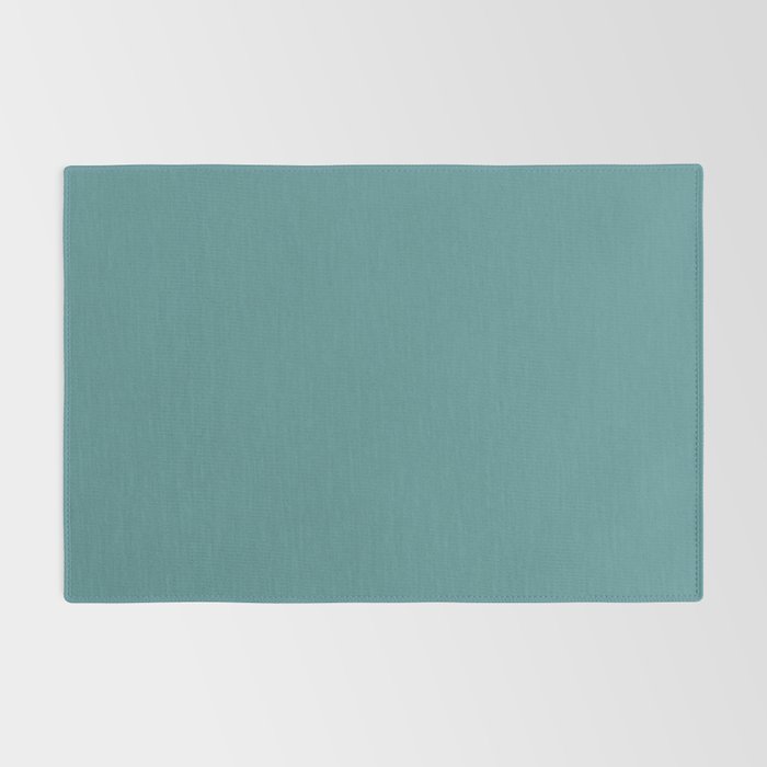 Tropical Teal Solid Color Rug Gallery Image 2