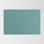 Tropical Teal Solid Color Rug Gallery Image 2