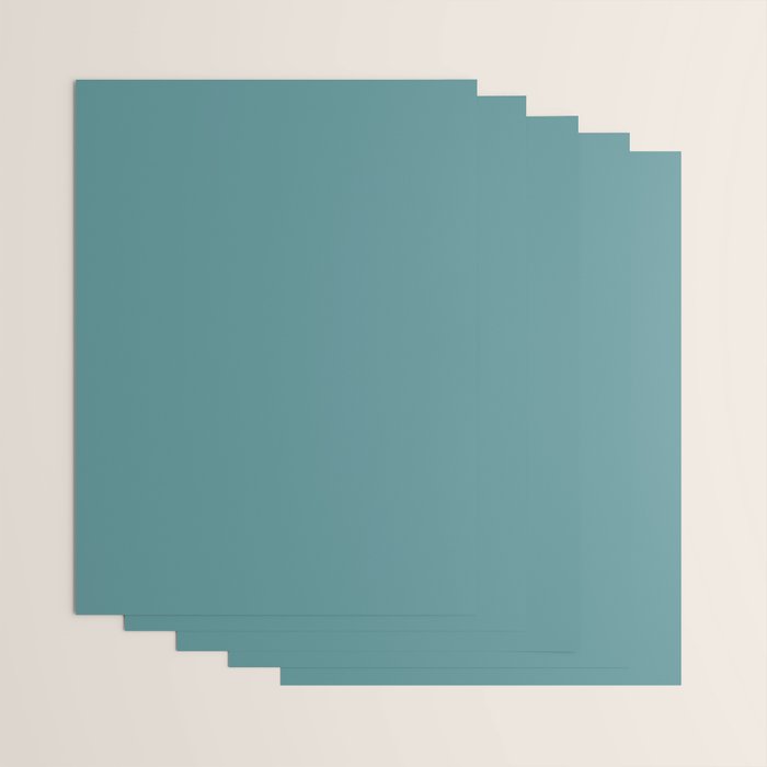 Tropical Teal Solid Color Wrapping Paper Gallery Image 3