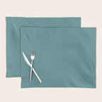 Tropical Teal Solid Color Placemat Gallery Image 1