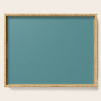 Tropical Teal Solid Color Serving Tray Gallery Image 1