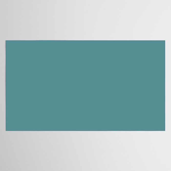 Tropical Teal Solid Color Tablecloth Gallery Image 2