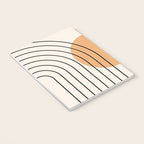 Geometric Lines in Black and Beige 14 (Rainbow and Sun Abstraction) Notebook Gallery Image 3