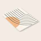 Geometric Lines in Black and Beige 14 (Rainbow and Sun Abstraction) Notebook Gallery Image 2