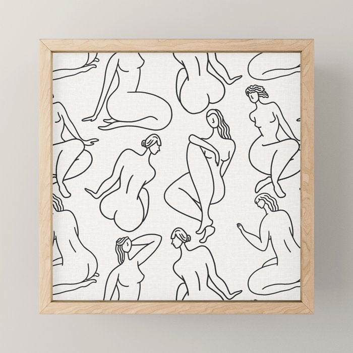 HERA LIGHT LINEN Mini Art Print Gallery Image 1