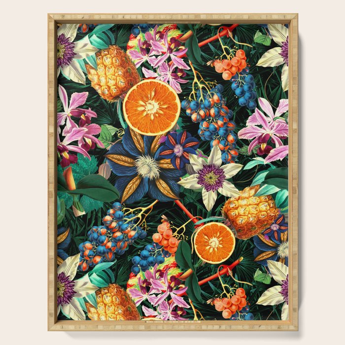Tropical Orange Garden Serving Tray Gallery Image 1