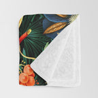 Tropical Orange Garden Throw Blanket Gallery Image 3