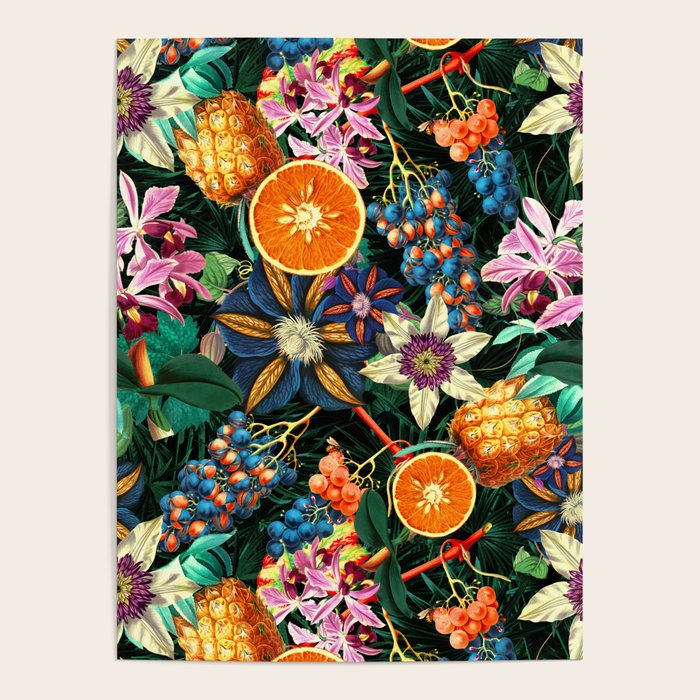 Tropical Orange Garden Poster Gallery Image 1