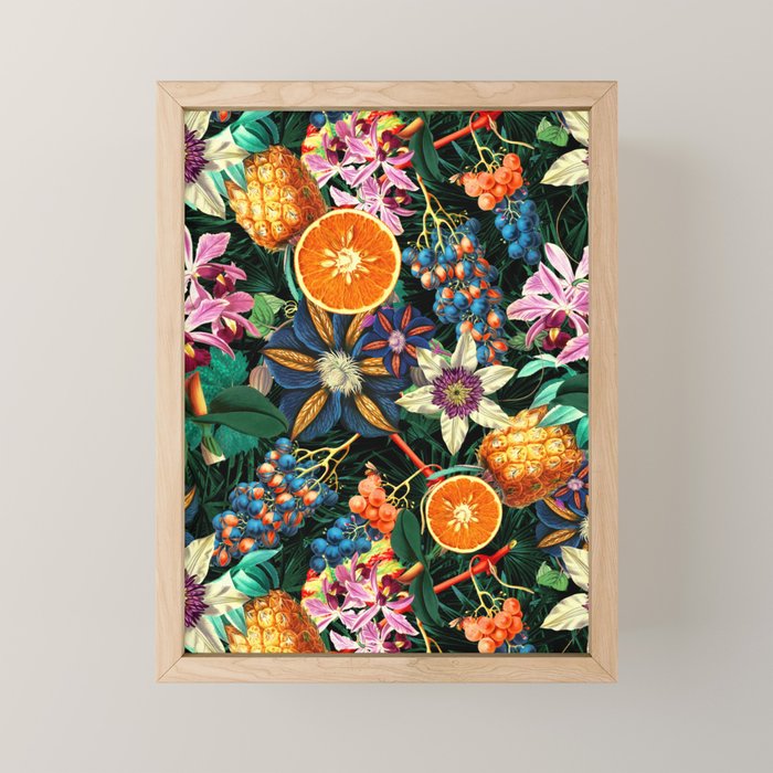 Tropical Orange Garden Mini Art Print Gallery Image 1