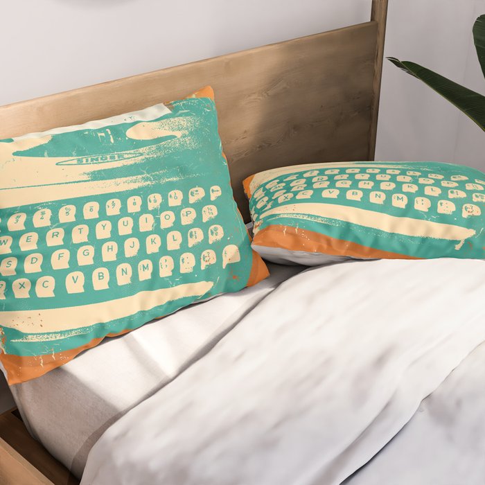VINTAGE TYPEWRITER Pillow Sham Gallery Image 2