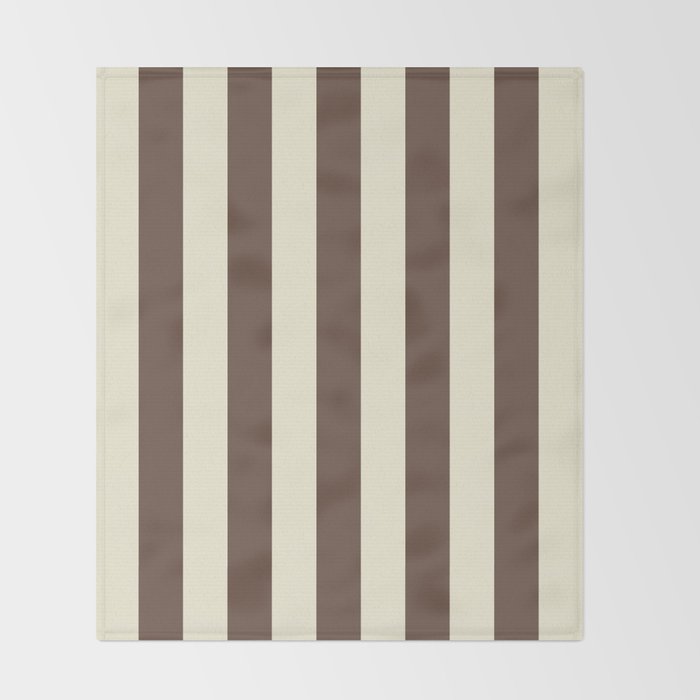 Stripes of Brown and Cream Throw Blanket Gallery Image 2