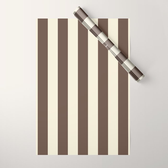 Stripes of Brown and Cream Wrapping Paper Gallery Image 1