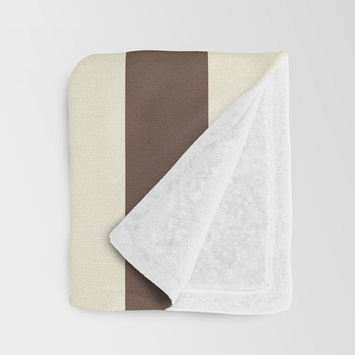 Stripes of Brown and Cream Throw Blanket Gallery Image 3