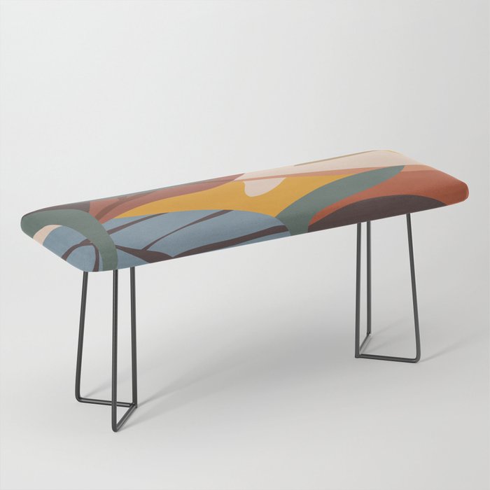 Abstract Art Jungle Bench Gallery Image 1