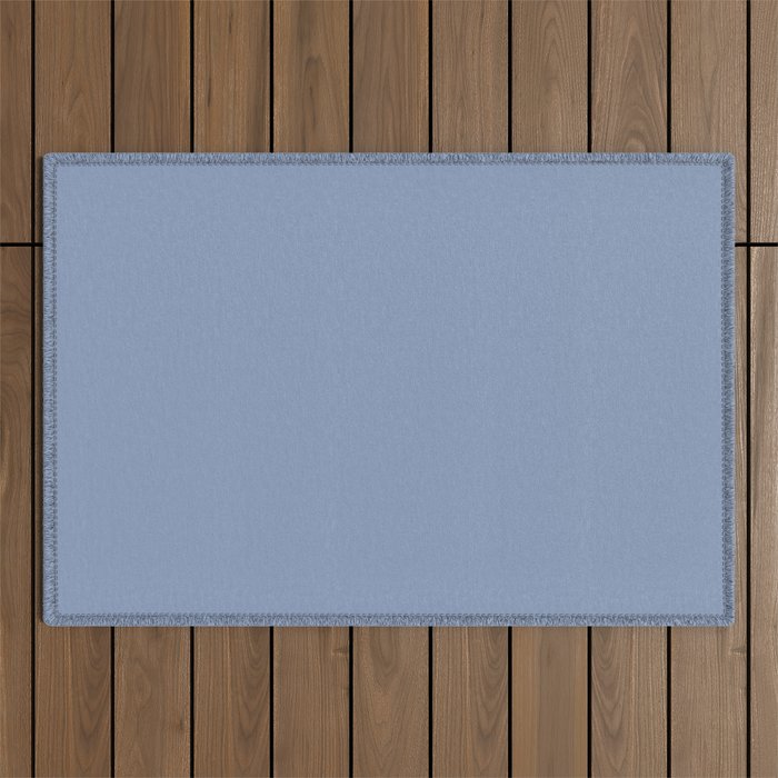 Periwinkle Blue Solid  Outdoor Rug Gallery Image 1