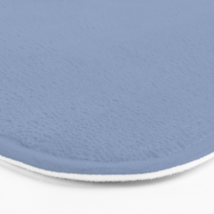 Periwinkle Blue Solid  Bath Mat Gallery Image 3