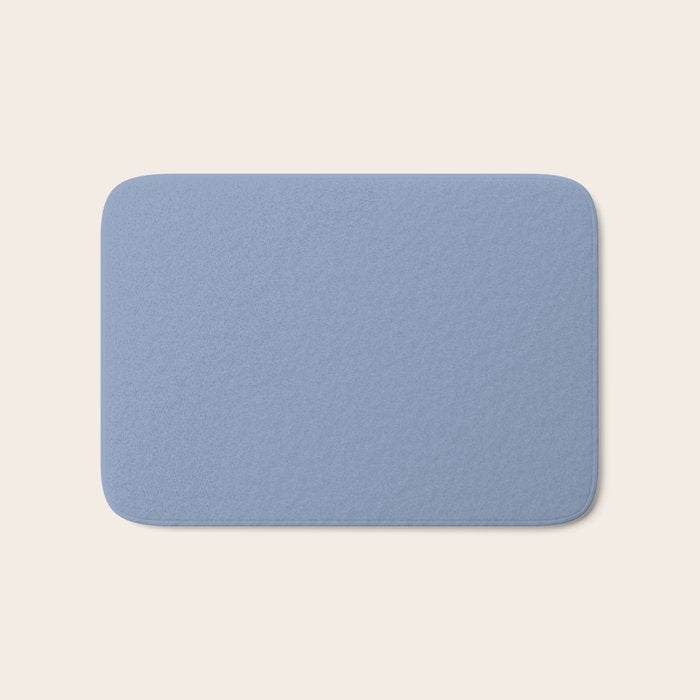 Periwinkle Blue Solid  Bath Mat Gallery Image 1