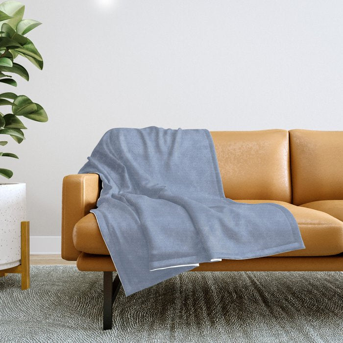 Periwinkle Blue Solid  Throw Blanket Gallery Image 1