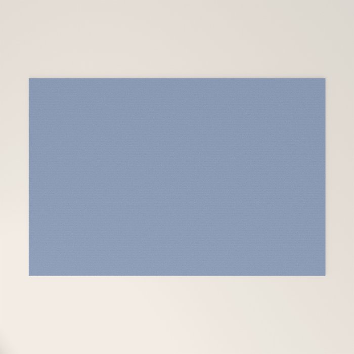 Periwinkle Blue Solid  Welcome Mat Gallery Image 1