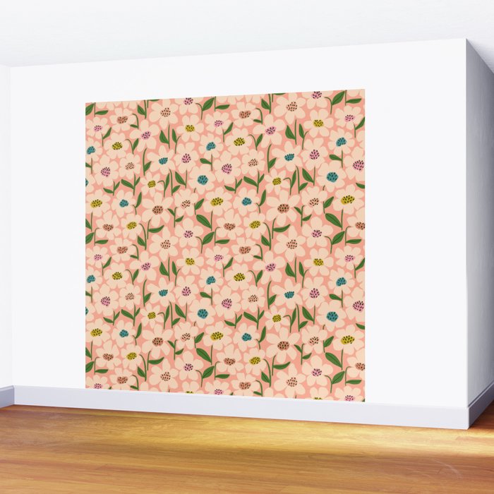 Blossom - Color fun Peach Wall Mural Gallery Image 2