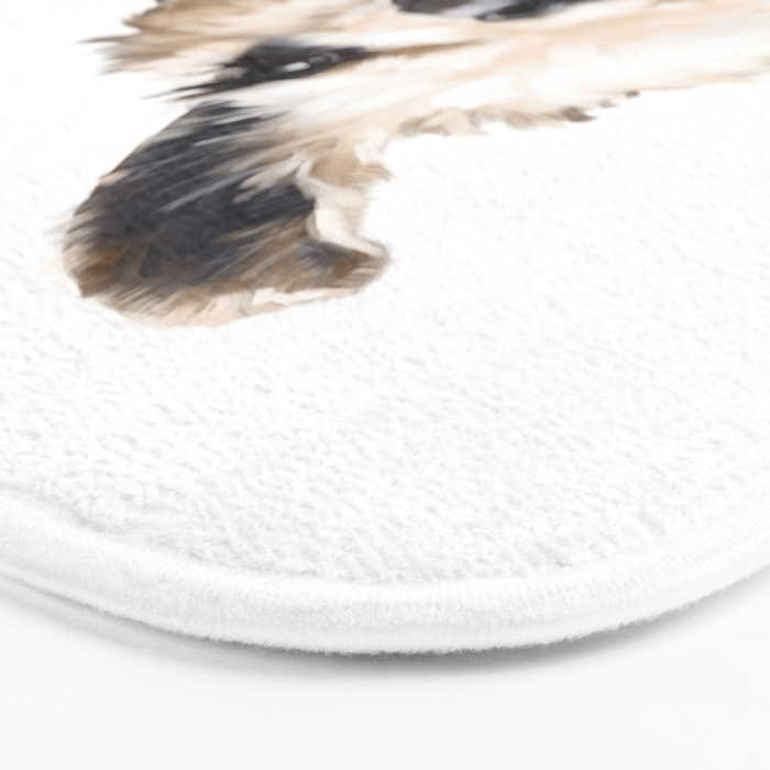 Sneaky Llama White Bath Mat Gallery Image 3