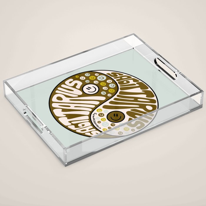 Sagittarius Yin Yang Acrylic Tray Gallery Image 1