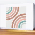 Double Retro Rainbows Wall Mural Gallery Image 2