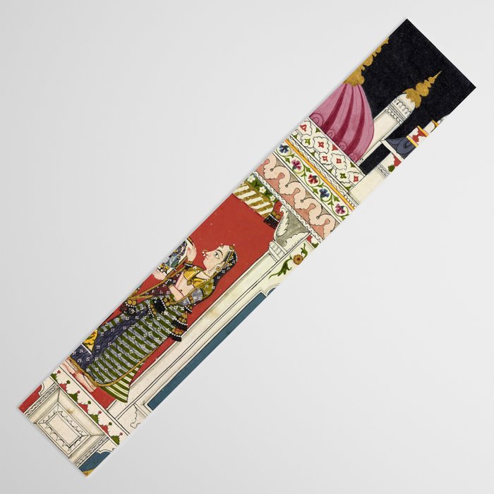 Antique Indian Illustration Princess Mirror Table Runner Gallery Image 3