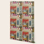 Antique Indian Illustration Princess Mirror Wallpaper Gallery Image 2