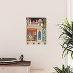 Antique Indian Illustration Princess Mirror Poster Gallery Image 2