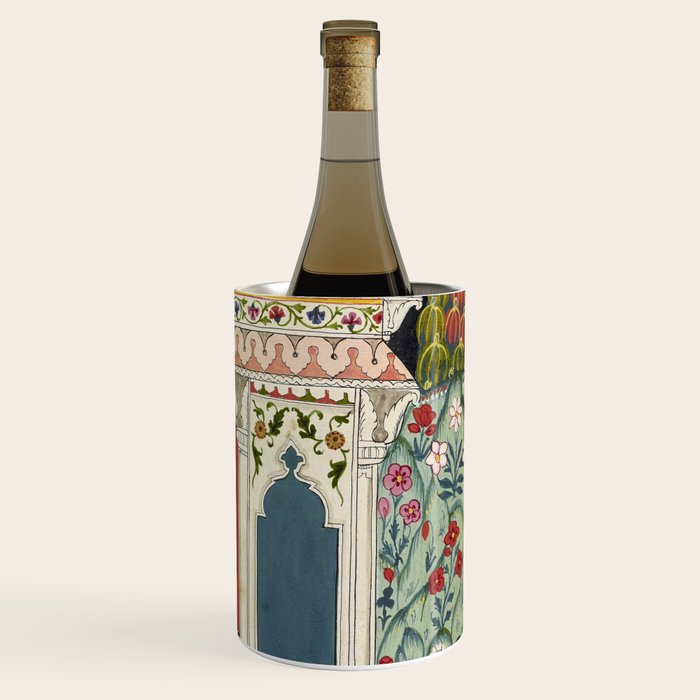 Antique Indian Illustration Princess Mirror Wine Chiller Gallery Image 3